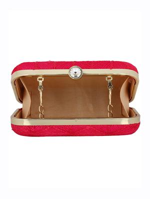 pink cotton polyester blend box clutch - 15738581 - Standard Image - 3