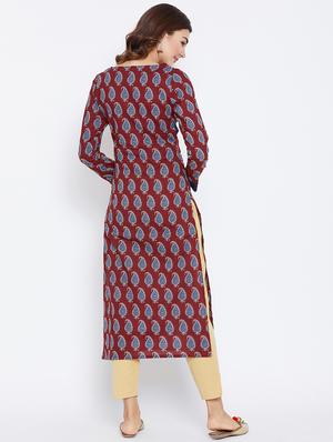 Paisley angrakha kurta - 15738749 - Standard Image - 3