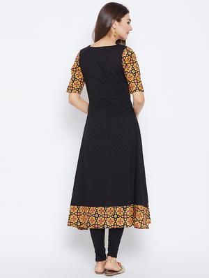 A-line printed kurta - 15738751 - Standard Image - 3