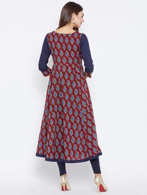 Paisley anarkali kurta - 15738753 - Standard Image - 3