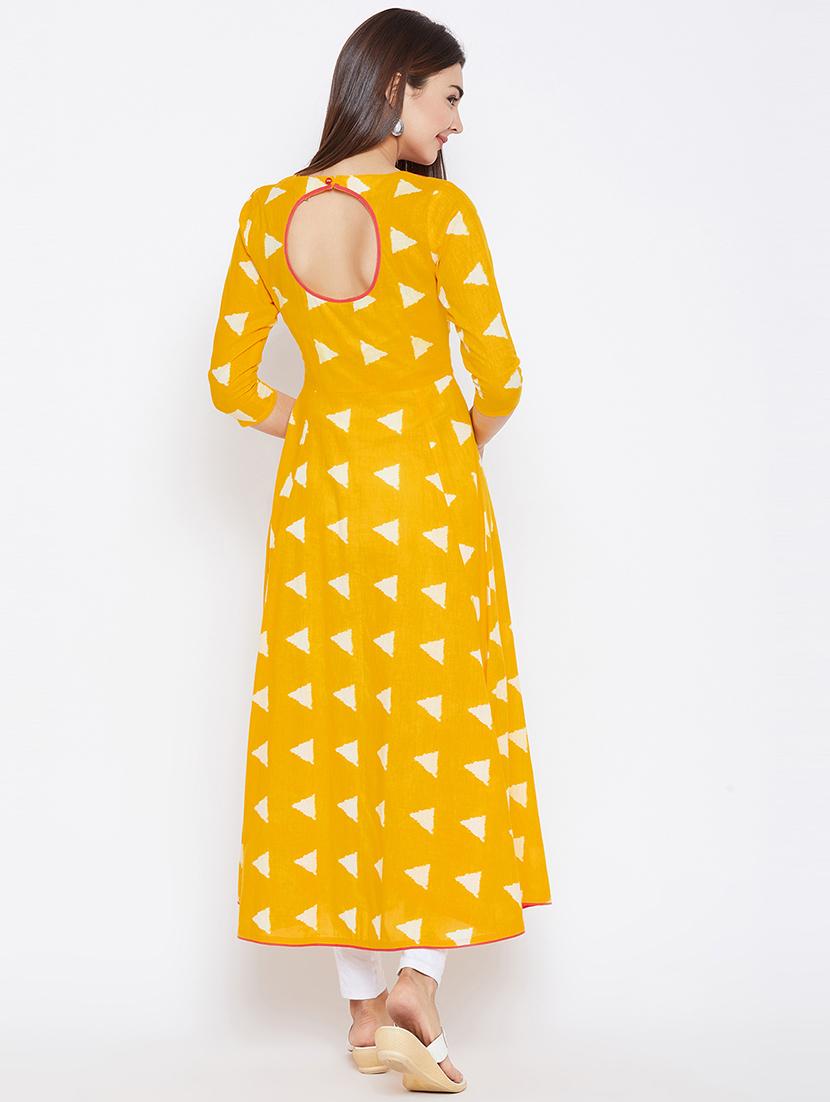 Geometrical flared kurta - 15738775 - Zoom Image - 3