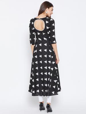 Geometrical flared kurta - 15738777 - Standard Image - 3