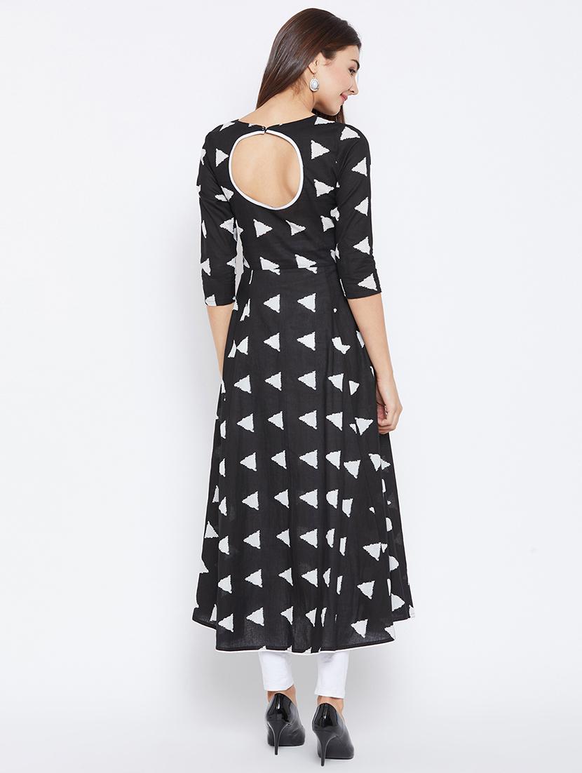 Geometrical flared kurta - 15738777 - Zoom Image - 3