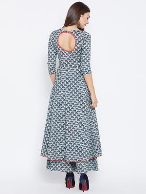 Flared printed kurta - 15738779 - Standard Image - 3