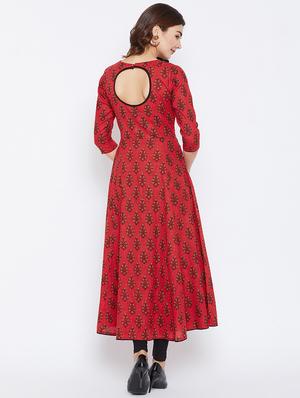 Flared printed kurta - 15738782 - Standard Image - 3