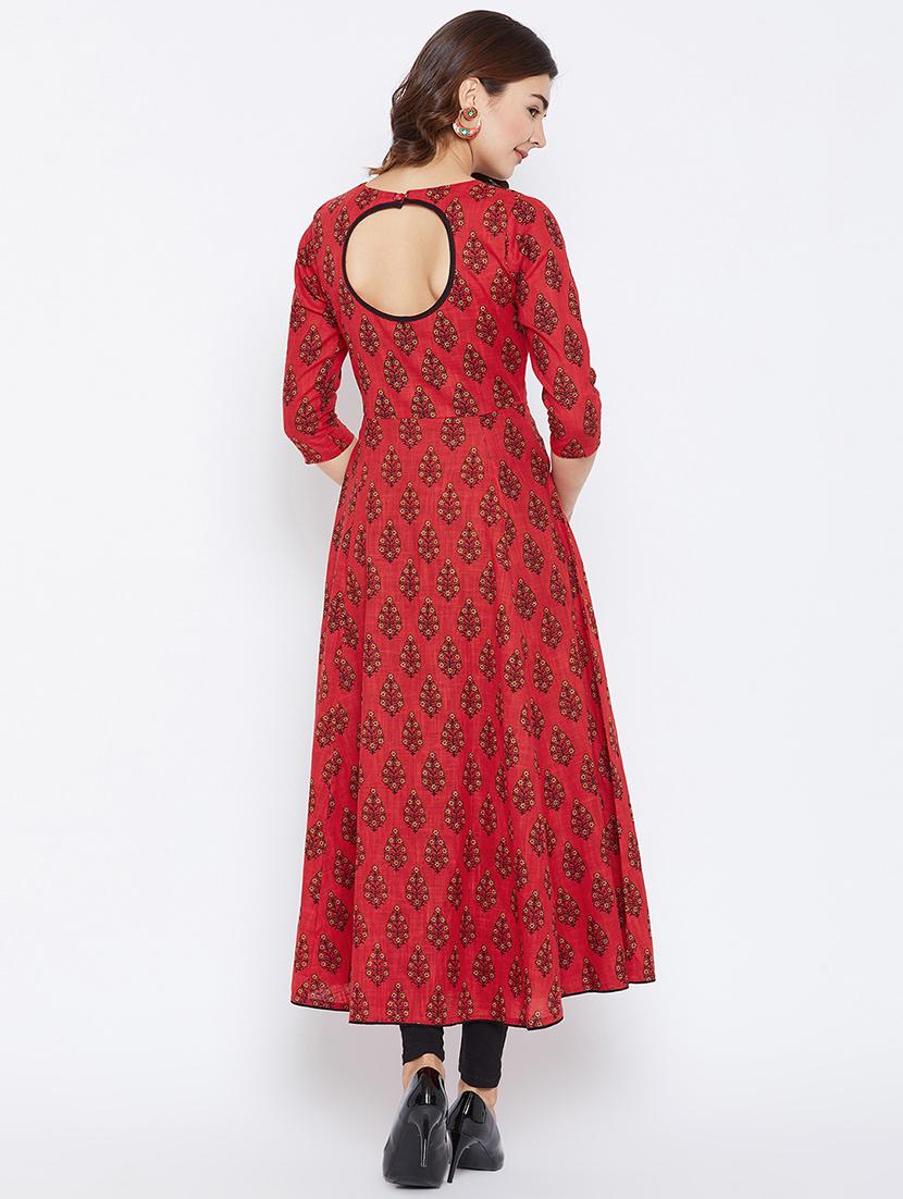 Flared printed kurta - 15738782 - Zoom Image - 3