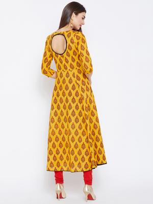 Flared printed kurta - 15738783 - Standard Image - 3