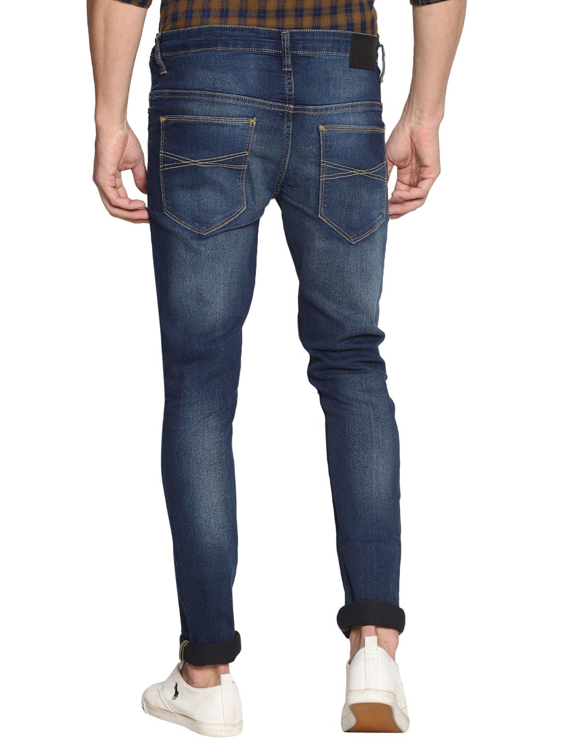 navy blue cotton washed jeans - 15738813 - Zoom Image - 3