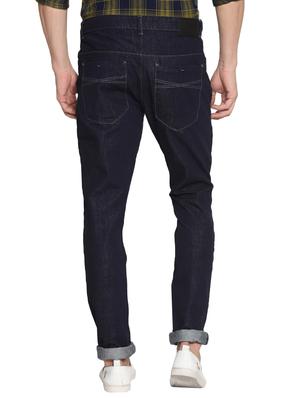 navy blue cotton washed jeans - 15738814 - Standard Image - 3