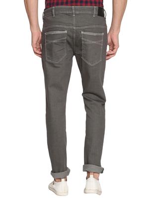 grey cotton plain jeans - 15738816 - Standard Image - 3