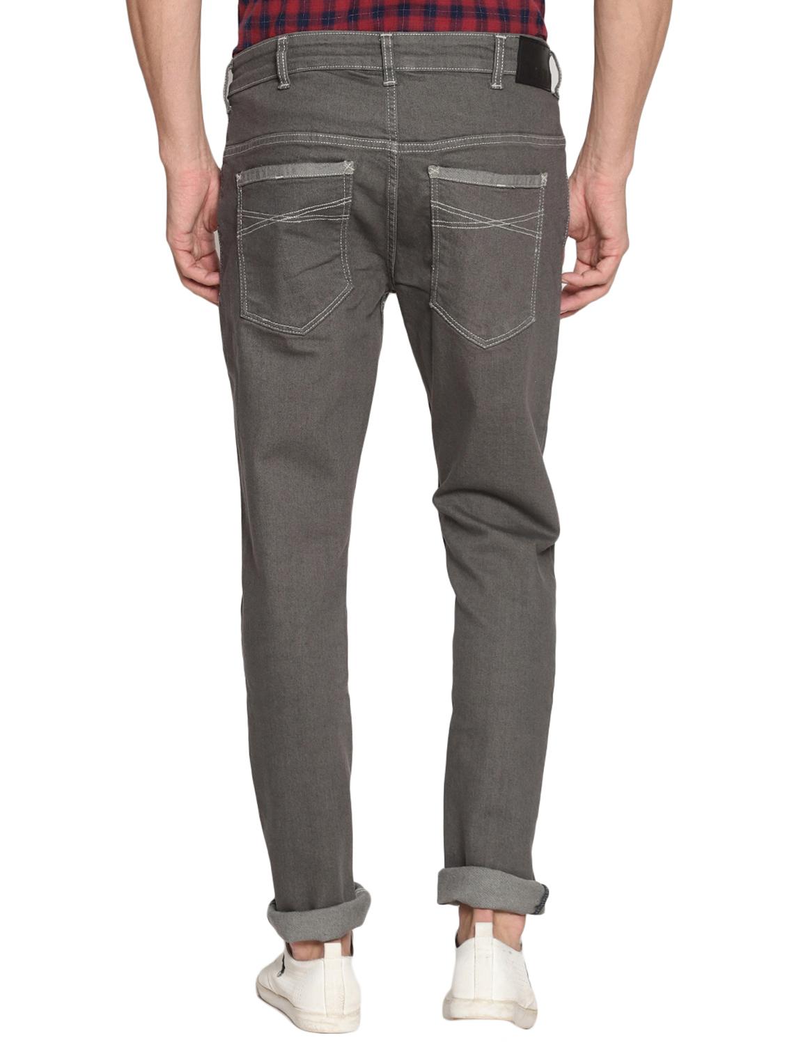grey cotton plain jeans - 15738816 - Zoom Image - 3