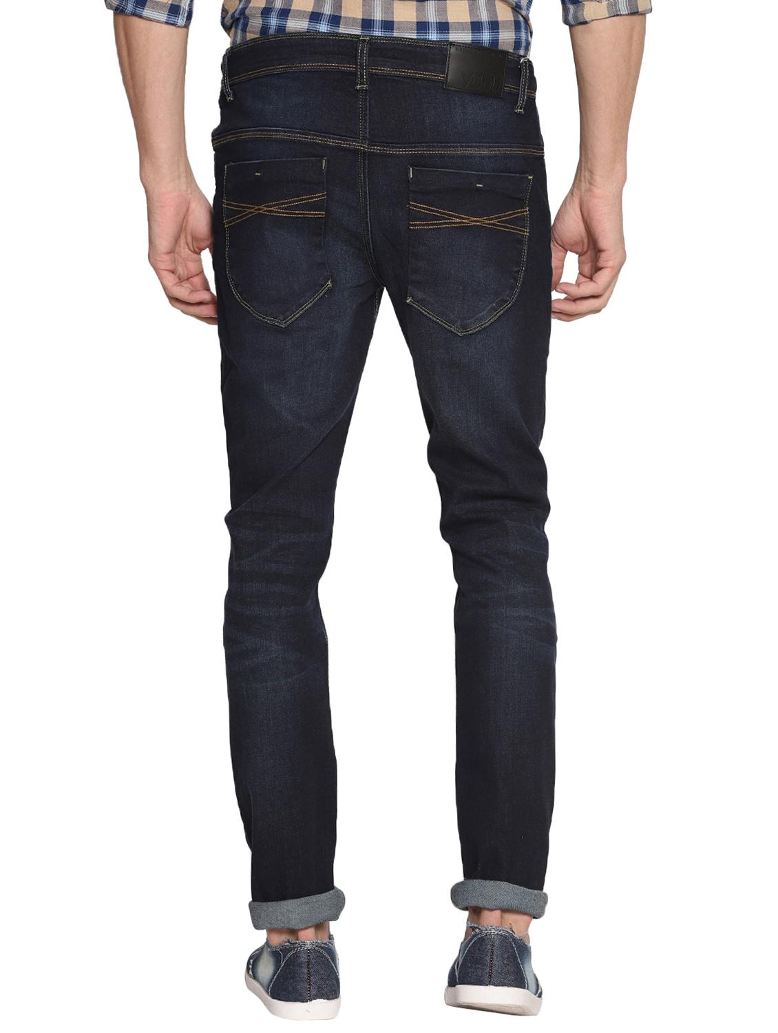 navy blue cotton washed jeans - 15738820 - Zoom Image - 3