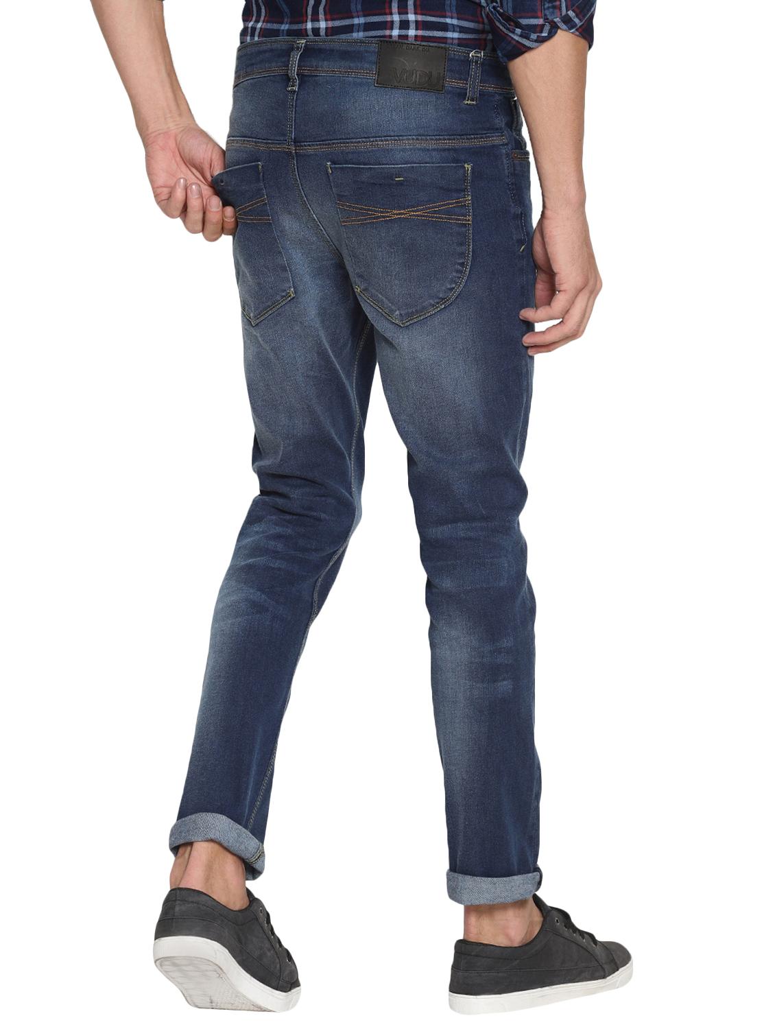 navy blue cotton washed jeans - 15738821 - Zoom Image - 3
