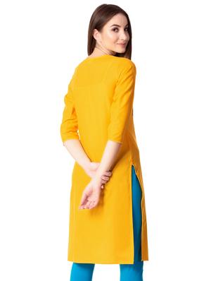Embroidered straight kurta - 15739048 - Standard Image - 3