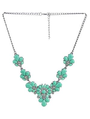 green metal choker necklace - 15739067 - Standard Image - 3