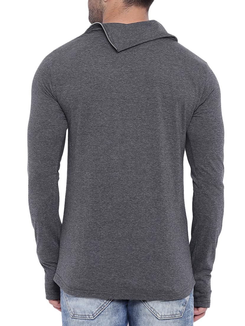 grey cotton thumb hole tshirt - 15739154 - Zoom Image - 3