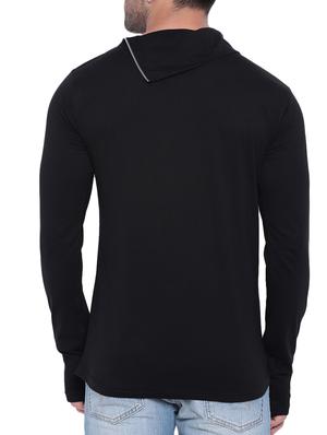 black cotton thumb hole tshirt - 15739155 - Standard Image - 3