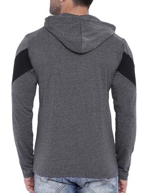 grey cotton color block t-shirt - 15739167 - Standard Image - 3