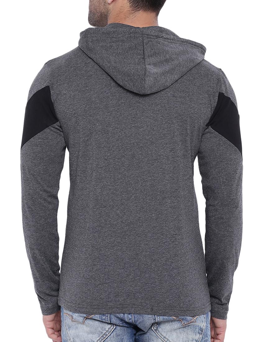 grey cotton color block t-shirt - 15739167 - Zoom Image - 3