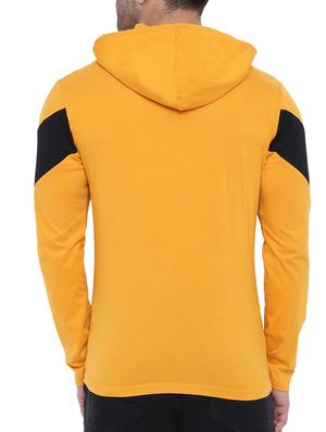 yellow cotton color block t-shirt - 15739169 - Standard Image - 3