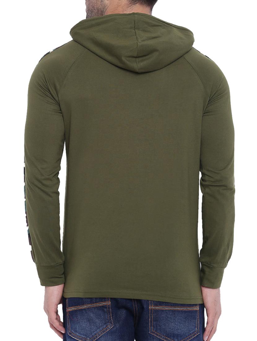 olive green cotton raglan t-shirt - 15739171 - Zoom Image - 3