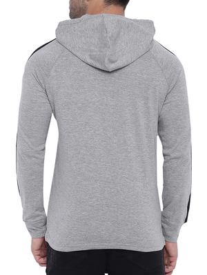 grey cotton raglan t-shirt - 15739172 - Standard Image - 3