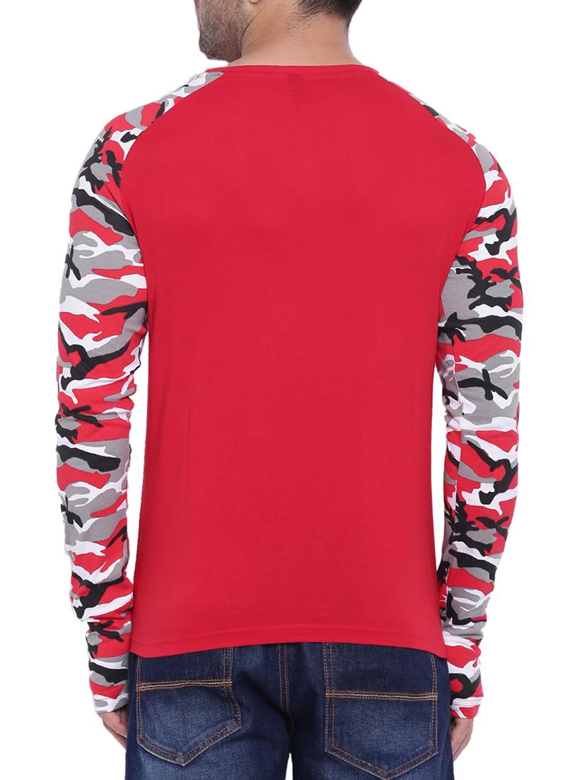 red cotton raglan t-shirt - 15739192 - Zoom Image - 3