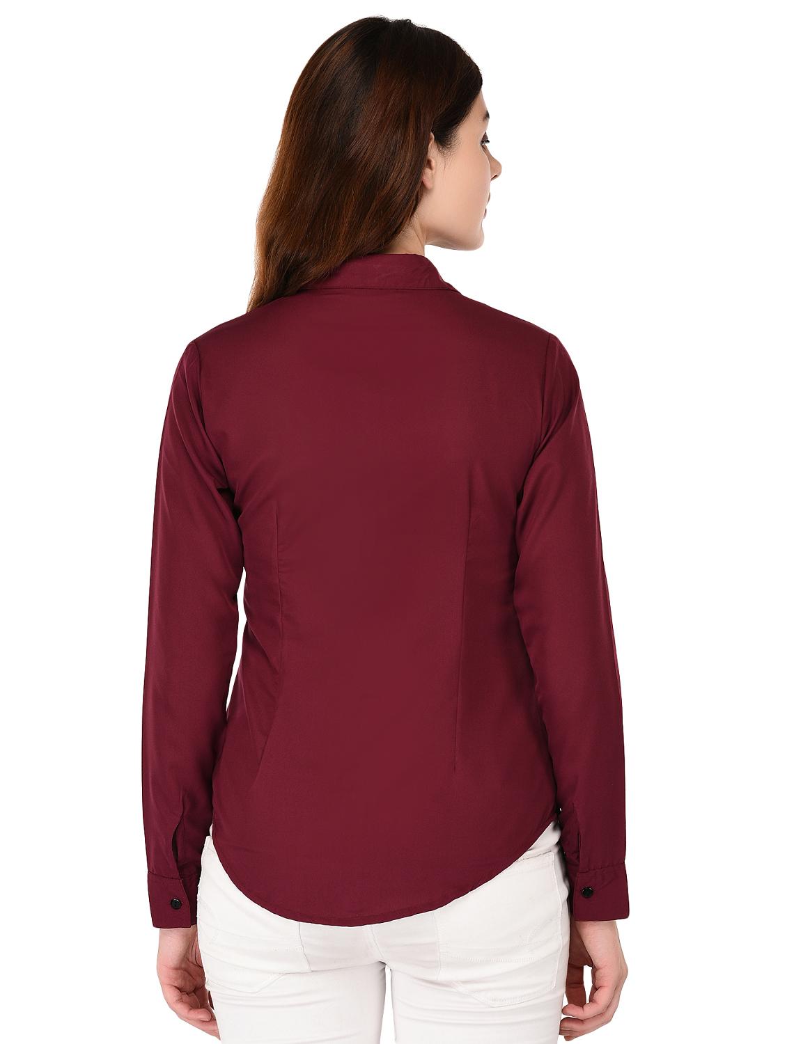 concealed placket solid shirt - 15739200 - Zoom Image - 3