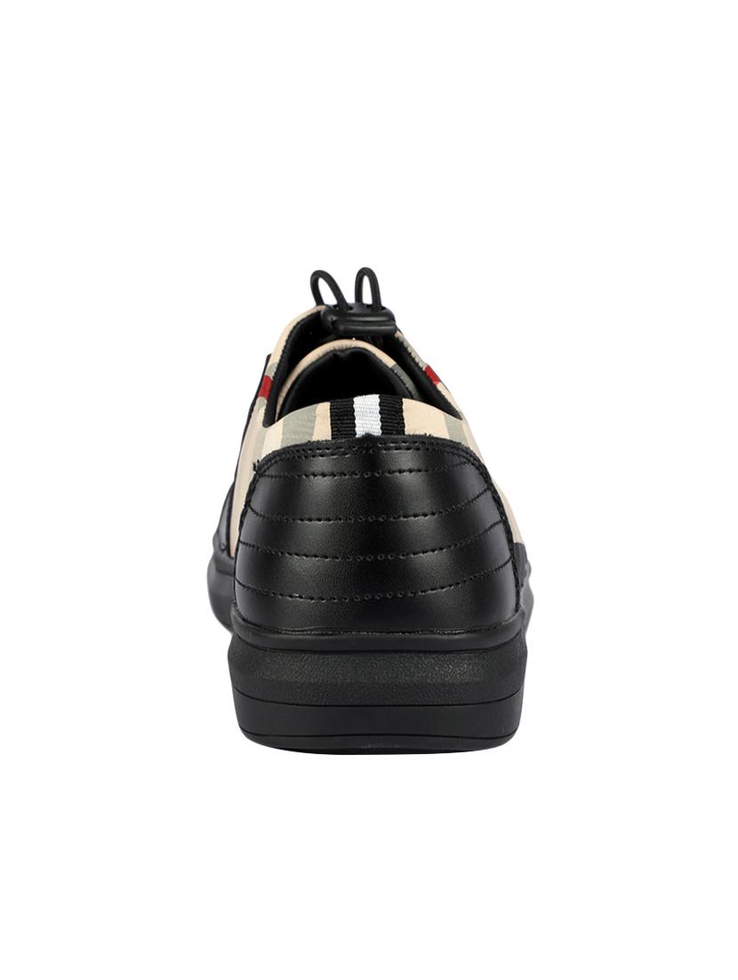 beige leather lace up sneakers - 15739577 - Zoom Image - 3