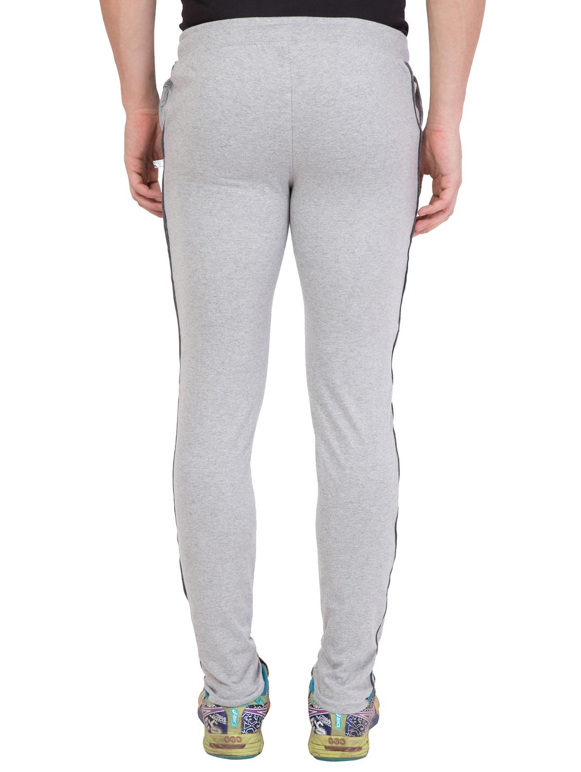 grey cotton full length track pant - 15739692 - Zoom Image - 3