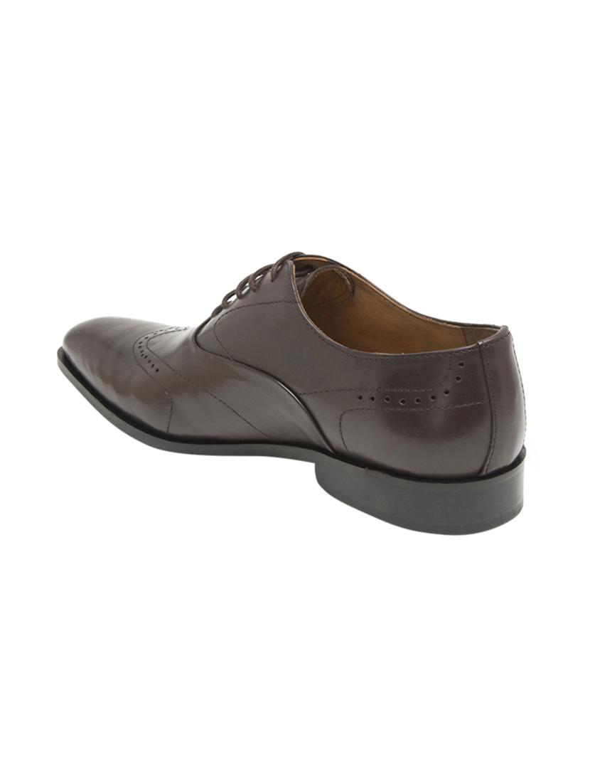 brown leather lace-up brouges - 15739867 - Zoom Image - 3