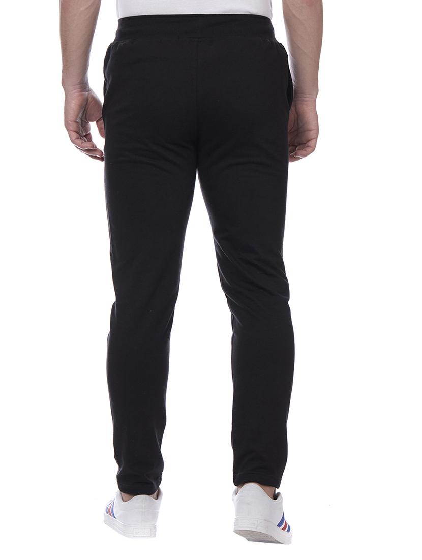 black cotton full length track pant - 15740932 - Zoom Image - 3