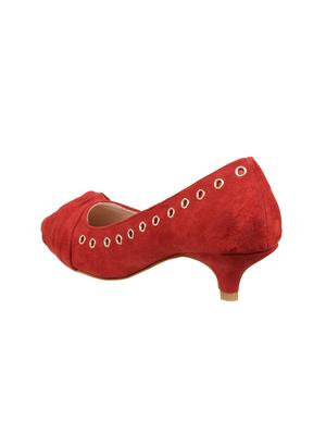 red slip on pumps - 15741913 - Standard Image - 3