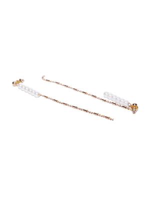 white metal drop earrings - 15743329 - Standard Image - 3