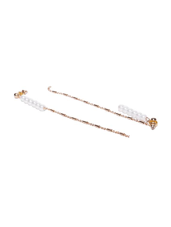 white metal drop earrings - 15743329 - Zoom Image - 3