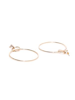 gold metal drop earrings - 15743351 - Standard Image - 3