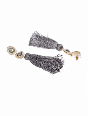 grey metal drop earrings - 15743362 - Standard Image - 3