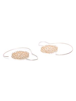 gold metal hoop earring - 15743402 - Standard Image - 3
