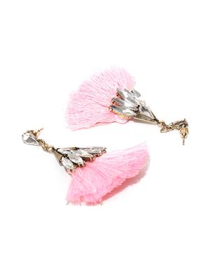 pink metal drop earring - 15743414 - Standard Image - 3