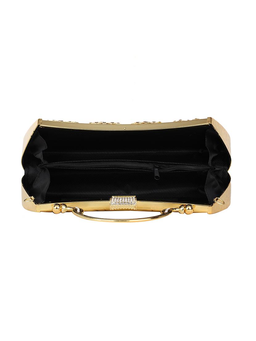gold metal box clutch - 15743914 - Zoom Image - 3