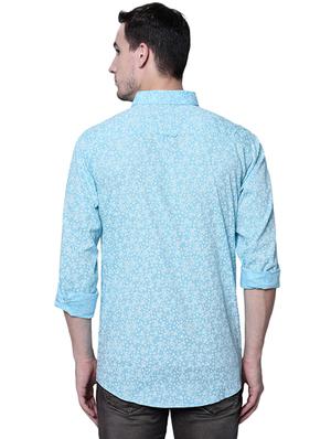 blue cotton casual shirt - 15743936 - Standard Image - 3