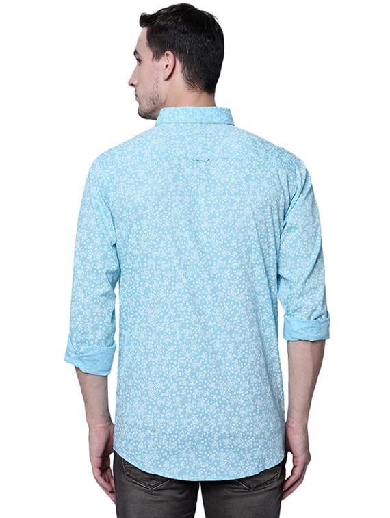 blue cotton casual shirt - 15743936 - Zoom Image - 3