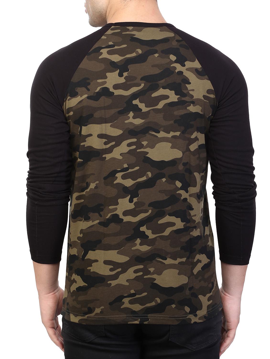 olive green all over print t-shirt - 15745122 - Zoom Image - 3