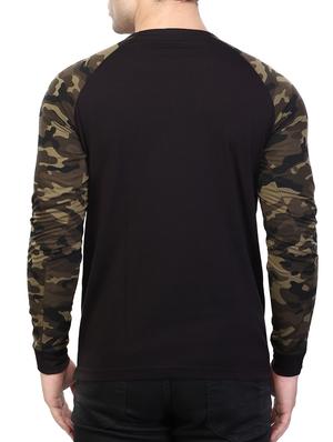 olive green camouflage raglan t-shirt - 15745123 - Standard Image - 3