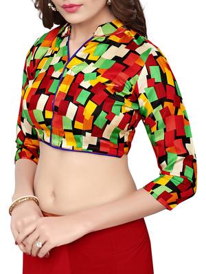 foil border maroon saree with blouse - 15745225 - Standard Image - 3