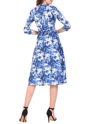 abstract print tie-back dress - 15745762 - Standard Image - 3
