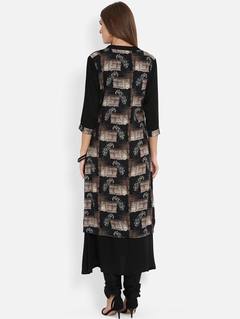 layered printed kurta - 15745838 - Zoom Image - 3