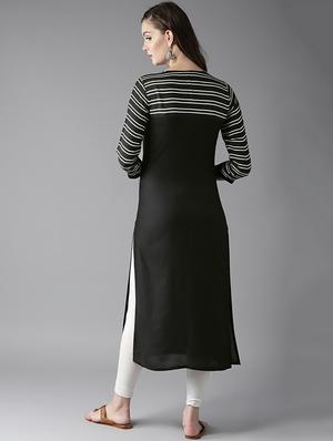 straight solid kurta - 15746370 - Standard Image - 3