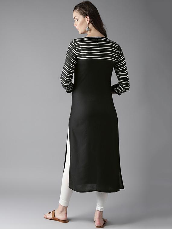 straight solid kurta - 15746370 - Zoom Image - 3