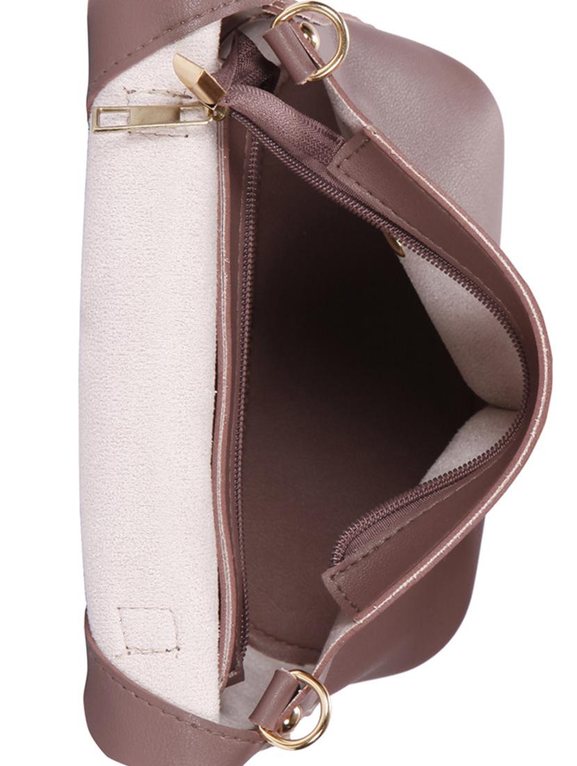 purple leatherette (pu) regular sling bag - 15746662 - Zoom Image - 3